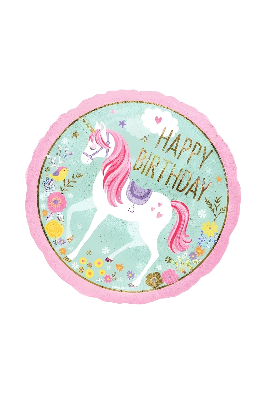 Pembe  Unicorn Temalı Parti Balonu