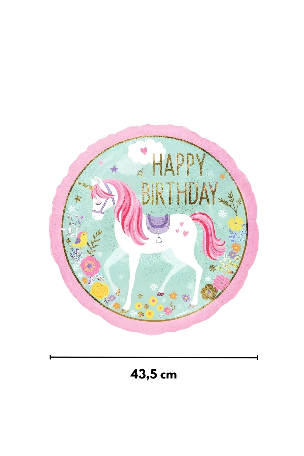 Pembe  Unicorn Temalı Parti Balonu