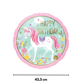 Pembe  Unicorn Temalı Parti Balonu