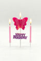 Pembe Kelebek Figürlü Happy Birthday Mum Set