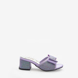 Lila  Simli Kız Çocuk Topuklu Terlik