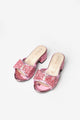Pink Glittery Girls' High-Heeled Slippers
