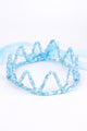 Mavi  Yuvarlak Payetli Kız Çocuk Kraliçe Taç