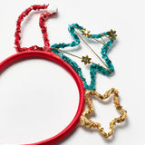 Kırmızı  Pullu Yılbaşı Figürlü Kız Çocuk Taç