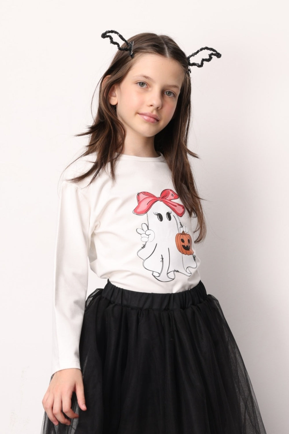 Siyah  Kanat Figürlü Halloween Kız Çocuk Klips Toka Set