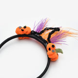 Siyah  Bal Kabağı Figürlü Kız Çocuk Halloween Taç