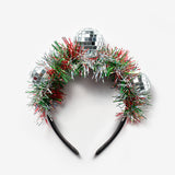 Çok Renkli  Püsküllü Süs Detaylı Kız Çocuk Yılbaşı Taç