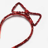 Kırmızı Pullu Fiyonk Figürlü Kız Çocuk Taç