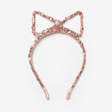 Rose Pullu Fiyonk Figürlü Kız Çocuk Taç