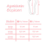 Beyaz  Pullu Fiyonklu Deri Kız Bebek Makosen