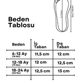 Beyaz  Kalp Figürlü Kız Bebek Deri Makosen