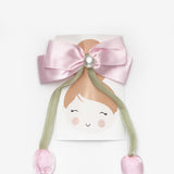 Pembe İnci Detayı Lale Figürlü Kız Çocuk Otomatik Toka