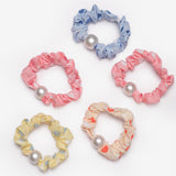 Çok Renkli  İnci Detaylı 5'li Kız Çocuk Lastik Toka Set