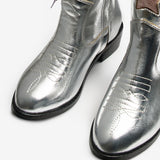 Gümüş  Yıldız ve Püskül Detaylı Kız Çocuk Kovboy Bot