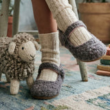 Gri  Peluş Teddy Kız Çocuk Ayakkabı