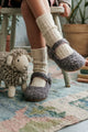 Grey Plush Teddy Girls' Shoes