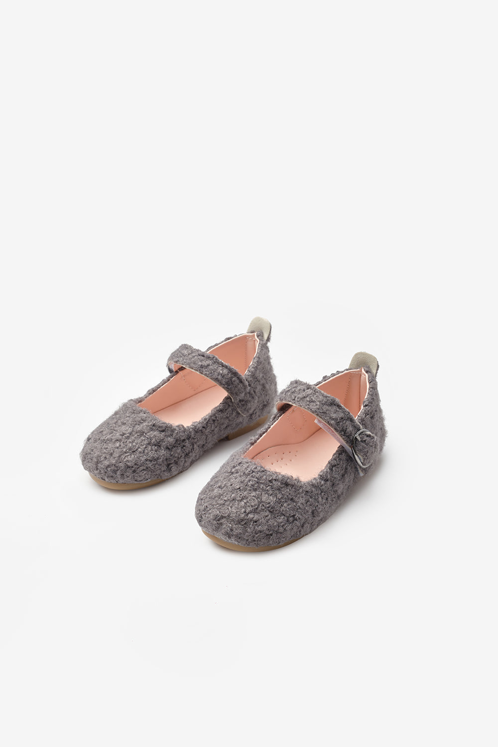 Gri Peluş Teddy Kız Çocuk Ayakkabı