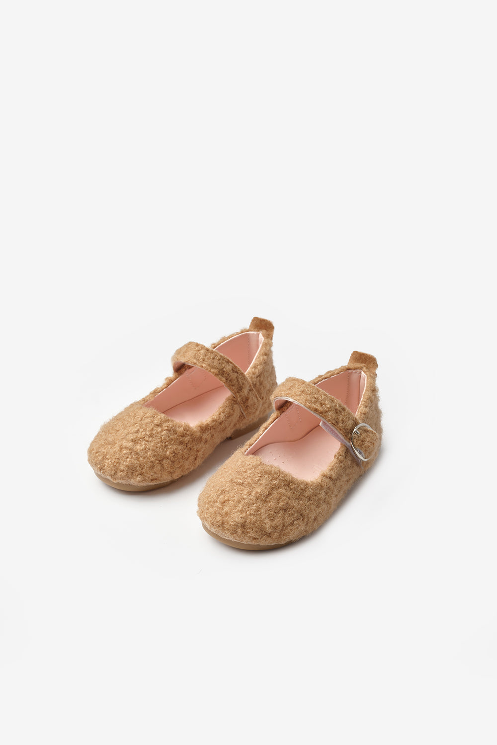 Kahverengi Peluş Teddy Kız Çocuk Ayakkabı