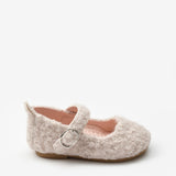 Krem Peluş Teddy Kız Çocuk Ayakkabı