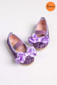 Lilac Bow Glittery Girls' Shoes