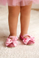 Pink Bow Glittery Girls' Shoes
