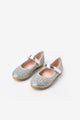 Silver Glitter Velcro Girls' Shoes