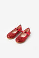 Red Glittery Velcro Girls' Shoes