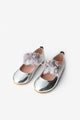 Silver Tulle Flower Girl Shoes