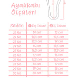 Pembe  Tül Çiçekli Kız Çocuk Ayakkabı
