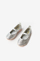 Silver Sequined Girls' Ballerina Shoes