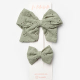 Mint  Fisto Fiyonk Anne Kız Toka Set