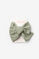 Mint Cutwork Bow Girl Clip Hairclip