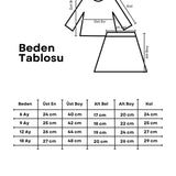 Kırmızı  Eteği Ponponlu Kız Bebek Yılbaşı İkili Takım - Lorena