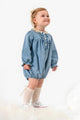 Blue Socks and Accessories Baby Girl Romper - Randi