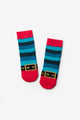 Blue Striped Girls' Christmas Socks