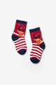 Red Little Deer Patterned Girls' New Year's Socks