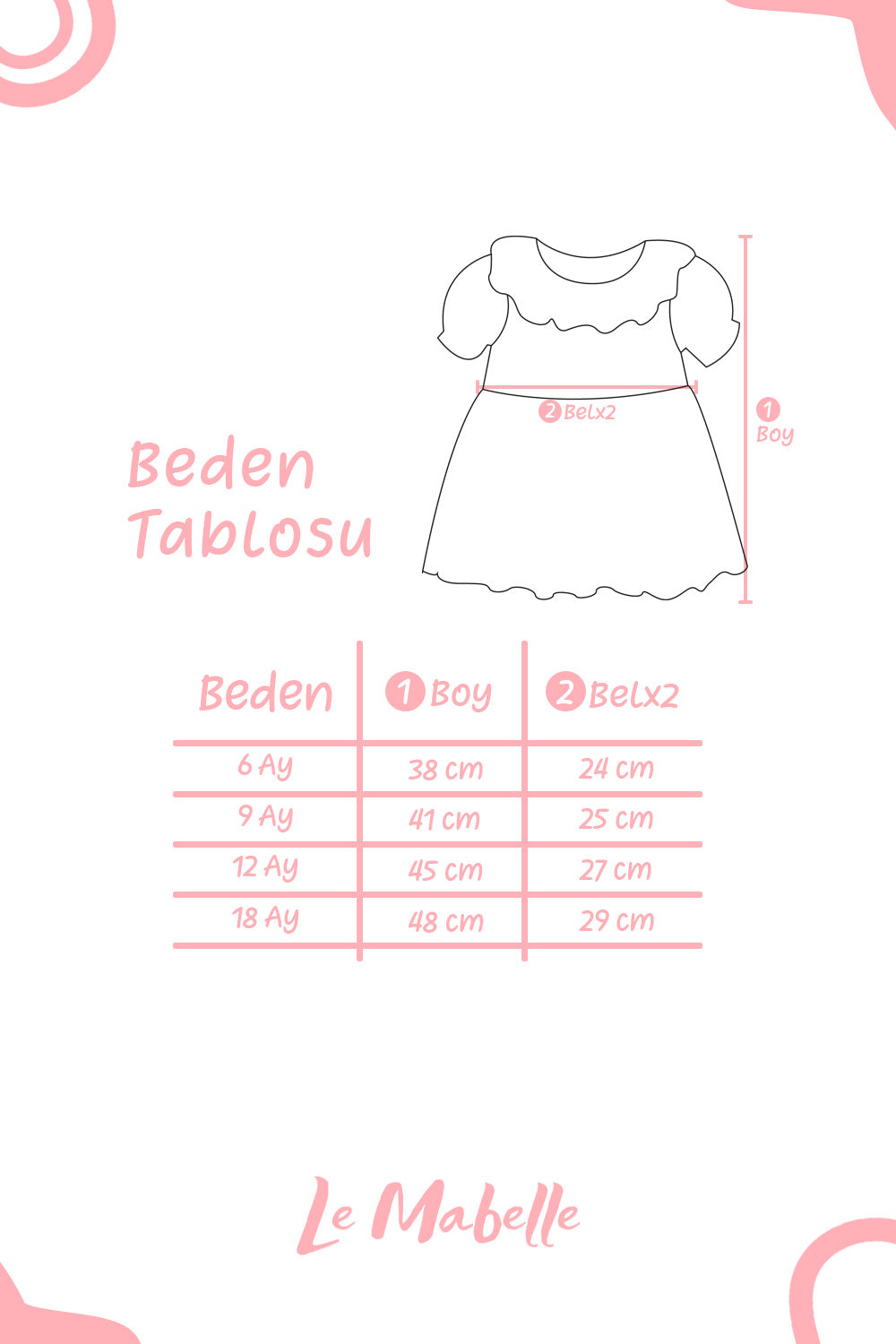 Somon  Fisto Yakalı Brode Kız Bebek Elbise - Holly