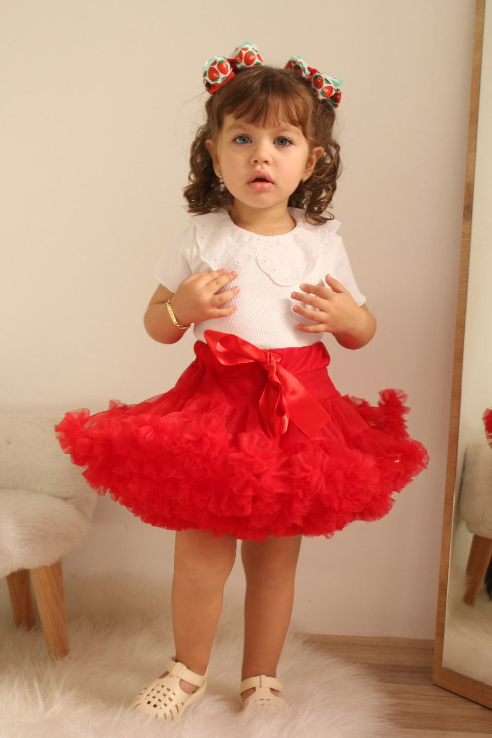 Kırmızı Kız Çocuk Tütü Etek - Bonita