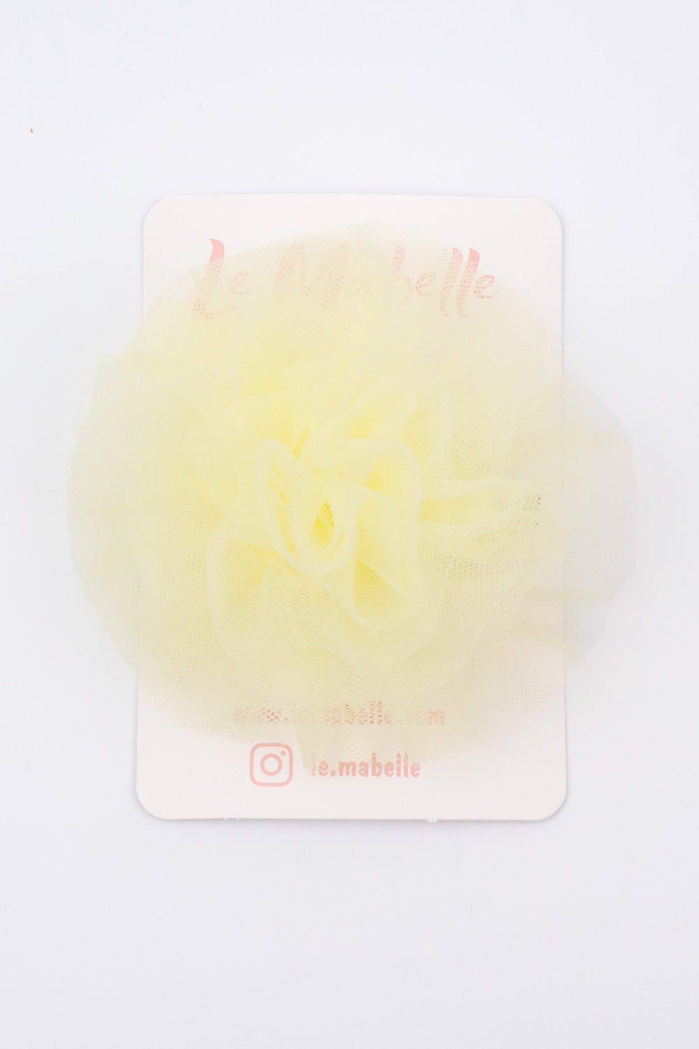 Sarı  Tül Çiçek Kız Çocuk Klips Toka