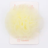 Sarı  Tül Çiçek Kız Çocuk Klips Toka