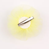 Sarı  Tül Çiçek Kız Çocuk Klips Toka