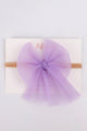 Lila  Tül Fiyonk Saç Bandı