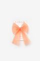 Orange Tulle Bow Girl Clip Hairclip