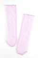 Lila  Küçük Sim Detaylı Kız Çocuk Tül Çorap