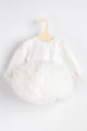 Ecru Long Sleeve Tutu Baby Girl Princess Dress - Asel