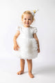 White Short Sleeve Tutu Baby Princess Dress - Lina