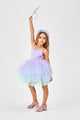 Multicolor Lilac Tones Tutu Skirt and Straps Girls Ballerina Dress - Jade