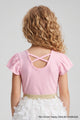 Pink Cross Back T-Shirt for Girls - Julie