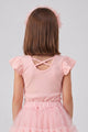 Salmon Cross-Back T-Shirt for Girls - Julie