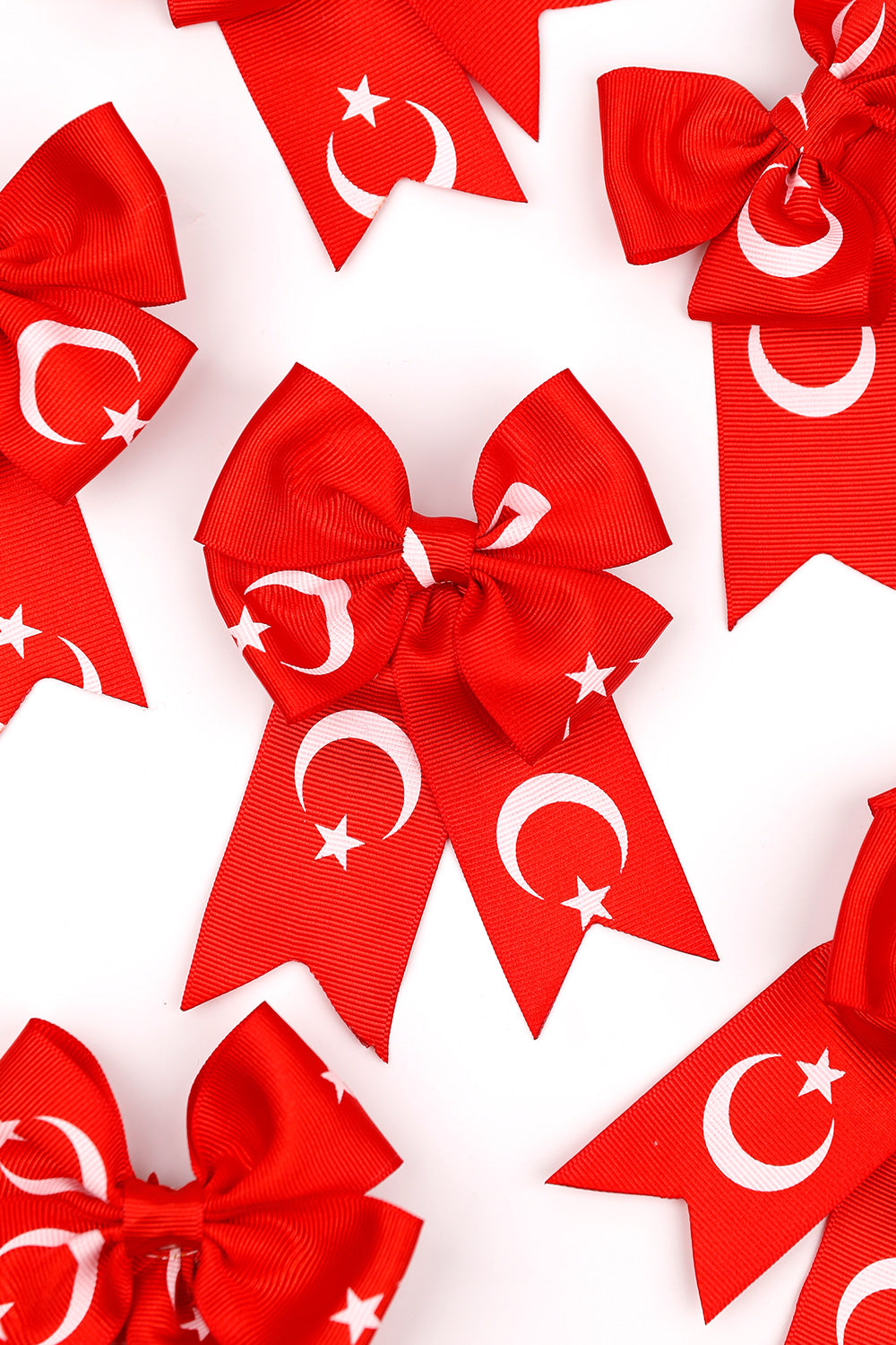 Kırmızı  Ay Yıldızlı Kız Çocuk Klips Toka
